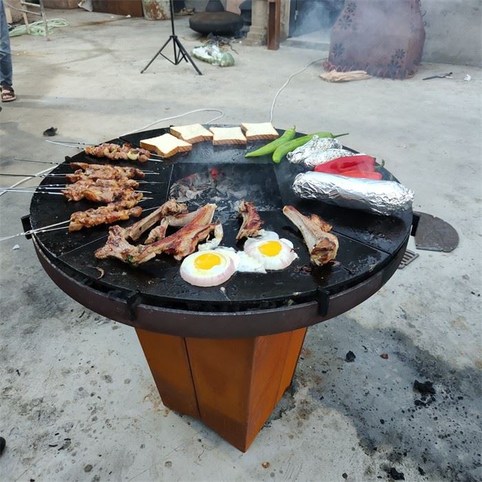 Backyard Corten Steel BBQ Grill Outdoor Barbeque