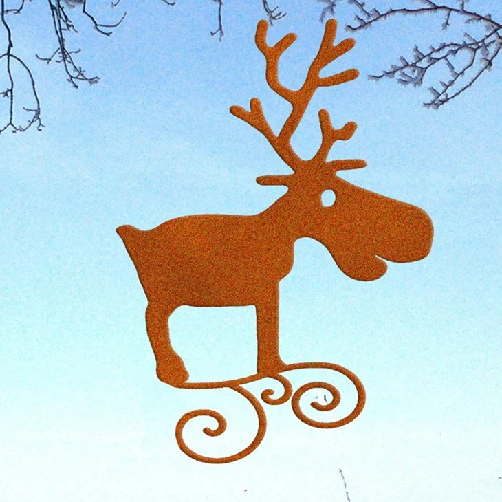 Christmas Festival Corten Steel Metal Handicraft