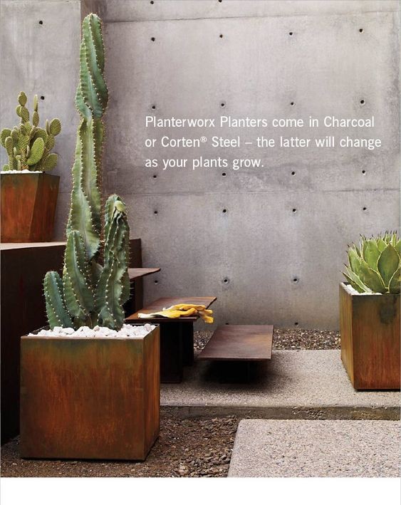 Corten Steel Rusty Flat Pack Planter