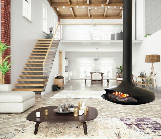 Mounted Gas Fireplace