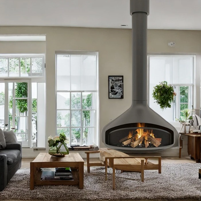 Hanging Float Wood Burning Fireplace best