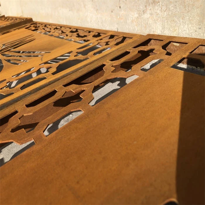 Outdoor Screen Panel Decorative Corten Steel Private Screen